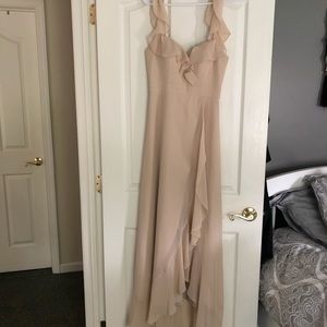 Champagne bridesmaid gown